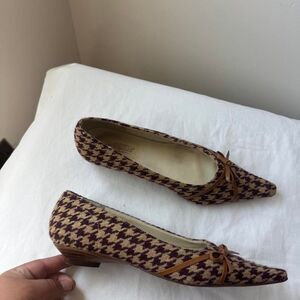 Vintage Y2K Seychelles Soft Style Houndstooth Bow Pumps – Size 6